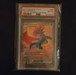 Pokemon TCG Journey Together Salamence EX 187 Illustration Rare PSA 8 Nintendo - Image 1