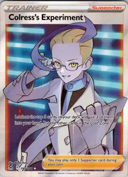 Colress's Experiment (Full Art) 190/196 SWSH11: Lost Origin Pokemon TCG NM - Image 1