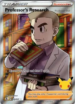 Professor's Research (Full Art) 024/025 Celebrations Pokemon TCG NM - Image 1