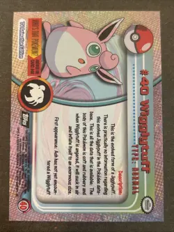Wigglytuff #40 Topps TV Animation Edition Pokemon Card - Image 2