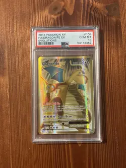 2016 POKEMON XY EVOLUTIONS #106 FA/DRAGONITE EX EVOLUTIONS PSA 10 - Image 1