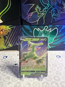 Pokemon TCG Virizion v Promo Black Star SWSH295 Near Mint Condition - Image 1
