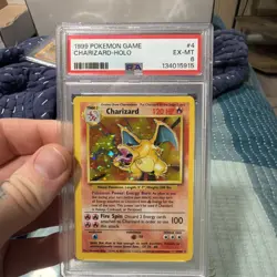 Pokemon TCG Charizard Holo Rare Base Set 1999 WOTC 4/102 PSA 6 - Image 1