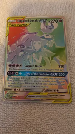 Pokemon TCG Solgaleo & Lunala Tag Team GX Cosmic Eclipse 254/236 Holo Secret NM - Image 1