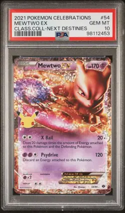 2021 POKEMON CELEBRATIONS CLASSIC COLLECTION 54 MEWTWO EX - PSA 10 Gem Mint - Image 1