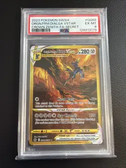 Pokemon TCG Origin Forme Dialga VSTAR Crown Zenith GG68/GG70 PSA 6 - Image 1