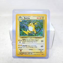 Pokemon Raichu 014/102 Base Set Holo Umlimted MP/HP - Image 1