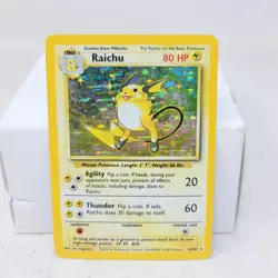 Pokemon Raichu 014/102 Base Set Holo Umlimted MP/HP - Image 2