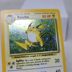 Pokemon Raichu 014/102 Base Set Holo Umlimted MP/HP - Image 3