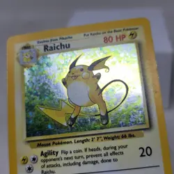 Pokemon Raichu 014/102 Base Set Holo Umlimted MP/HP - Image 4
