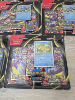 Pokemon TCG Mega Evolution Sealed 3-Pack Blisters (Lot Of 8) Psyduck/Golduck - Image 2