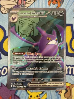 Pokemon TEAM ROCKET'S CROBAT EX 217/182 - Destined Rivals - NM FULL ART - Image 1