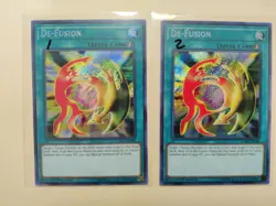 2x Yugioh! De-Fusion LCKC-EN044 Secret Rare 1st Ed LP - Image 1