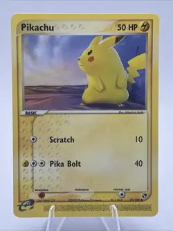 Pikachu Sandstorm Regular Pokemon Card 72/100 Vintage Rare E-Series 2003 NM - Image 1