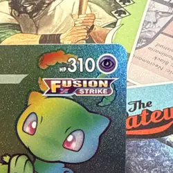 Pokemon Mew VMAX TCG Fusion Strike Secret Rare Holo Card 268/264 Rainbow - Image 3