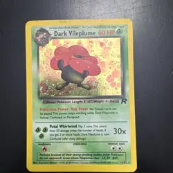 WOTC Pokemon Card Dark Vileplume Team Rocket Non Holo Rare 30/82 - Image 1