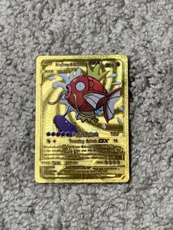 Magikarp&Wailord GX HP300 Tag Team Spr Splash Gold Foil Fan Art Display Card NM - Image 1