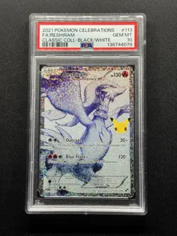 Reshiram 113/114 Celebrations - Classic Collection Pokemon Card - PSA 10 - Image 1