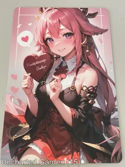 🔥 Yae Miko Genshin Impact Uncharted Garden Goddess Story Anime A5 Card 15 - Image 1