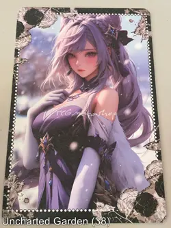 🔥 Keqing Genshin Impact Uncharted Garden Goddess Story Anime A5 Card 38 - Image 1