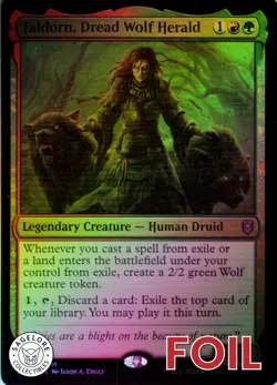 MTG Faldorn, Dread Wolf Herald (647) | LP Foil | Baldur's Gate {CLB} - Image 1