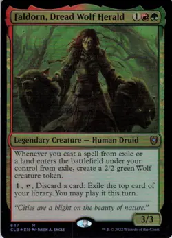 MTG Faldorn, Dread Wolf Herald (647) | LP Foil | Baldur's Gate {CLB} - Image 2
