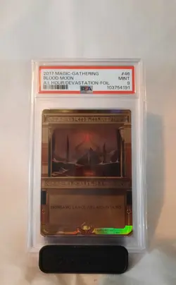 Magic The Gathering PSA 9 Blood Moon Hour of Devastation Foil 2017 046/054 A.I. - Image 1