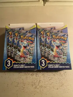Pokemon Mega Evolution Booster Box & 2 Stellar Crown Hanger Boxes Sealed - Image 4