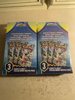 Pokemon Mega Evolution Booster Box & 2 Stellar Crown Hanger Boxes Sealed - Image 5