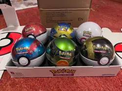 Sealed Pokemon Pokeball Tins (6) in Case Display (5 B20) (1 C20) - Image 5