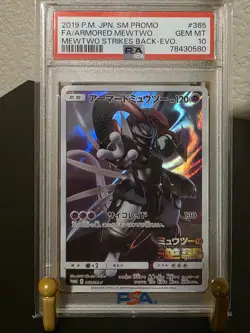 PSA 10 GEM MINT ARMORED MEWTWO FULL ART PROMO #365 JPN POKEMON 2019 US SELLER - Image 1