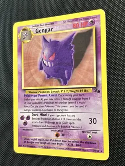 Pokemon TCG WOTC Fossil - Gengar 20/62 Non Holo Rare Clean NM - Image 3