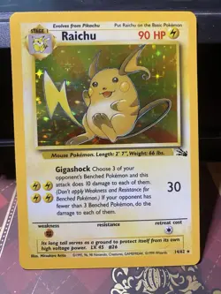 Pokemon TCG Raichu Fossil Set Holo Rare 14/62 NM Condition - PSA 9+ possiblyUUU - Image 1