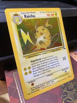 Pokemon TCG Raichu Fossil Set Holo Rare 14/62 NM Condition - PSA 9+ possiblyUUU - Image 4