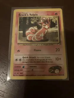 Pokemon TCG Brock’s Vulpix 73/132 Gym Heroes Common LP - Image 1