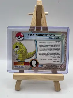 Sandshrew #27 Topps TV Animation Edition Blue Label 1st Print Pokemon LP/MP - Image 2