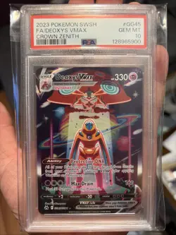 Pokemon Crown Zenith Deoxys VMAX #GG45 PSA 10 - Image 1
