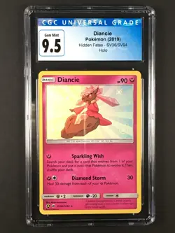 Pokemon TCG Diancie SV36/SV94 Shiny Holo Rare Hidden Fates CGC 9.5 GEM Mint - Image 1