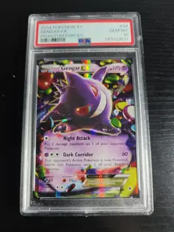 2014 Pokemon XY Phantom Forces Gengar #34/119 PSA 10 - Image 1