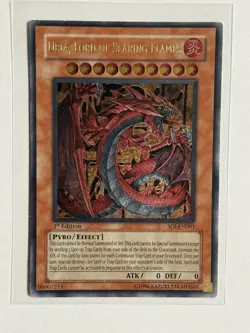 Yugioh Uria, Lord of Searing Flames SOI-EN001 Ultimate Rare 1st Ed MP - Image 1