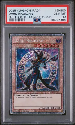 2025 YU-GI-OH! RA04-QUARTER CENTURY STAMPEDE #EN106 DARK MAGICIAN PSA 10 - Image 1