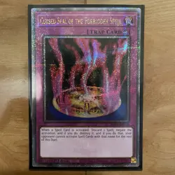 YuGiOh Cursed Seal Of The Forbidden Spell RA03-EN076 1st Ed Quarter Century Rare - Image 1