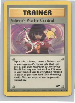 Pokemon TCG Trainer Card Sabrina’s Psychic Control 121/132 - Image 1
