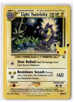 Light Toxtricity SWSH137 SWSH: Sword & Shield Promo Cards Holofoil NM - Image 1