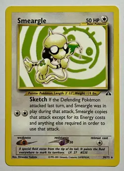 Smeargle 30/75 (MP) Rare Neo Discovery 2002 WOTC Pokemon Card - Image 1