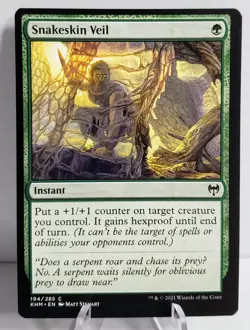 X 1 SNAKESKIN VEIL mtg CENTER ERROR LP Commander Masters Magic The Gathering - Image 1