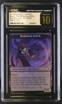 DARKSTAR AUGUR TOKEN Bloomburrow Foil CGC Pristine 10 MTG [Nostalgium] - Image 1