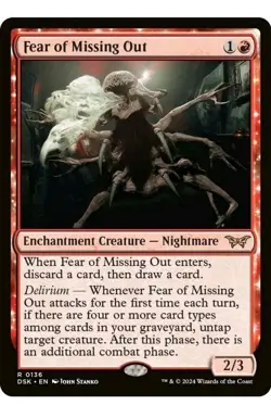 1x MTG Fear of Missing Out - Duskmourn. RARE! NM Mint! - Image 1