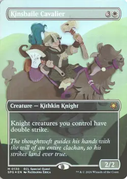 MTG Kinsbaile Cavalier (0130) *Foil* Borderless Special Guest Lorwyn Eclipsed NM - Image 1