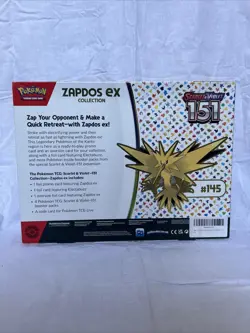 Pokemon TCG Scarlet & Violet 151 Zapdos EX Collection Box Sealed NEW - Image 2